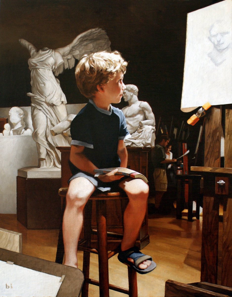 GM

It’s Thursday, so here’s a throwback to 2013:

Start    To    Finish

‘Bring your Kid to Work Day’
11x14 inches, oil on linen