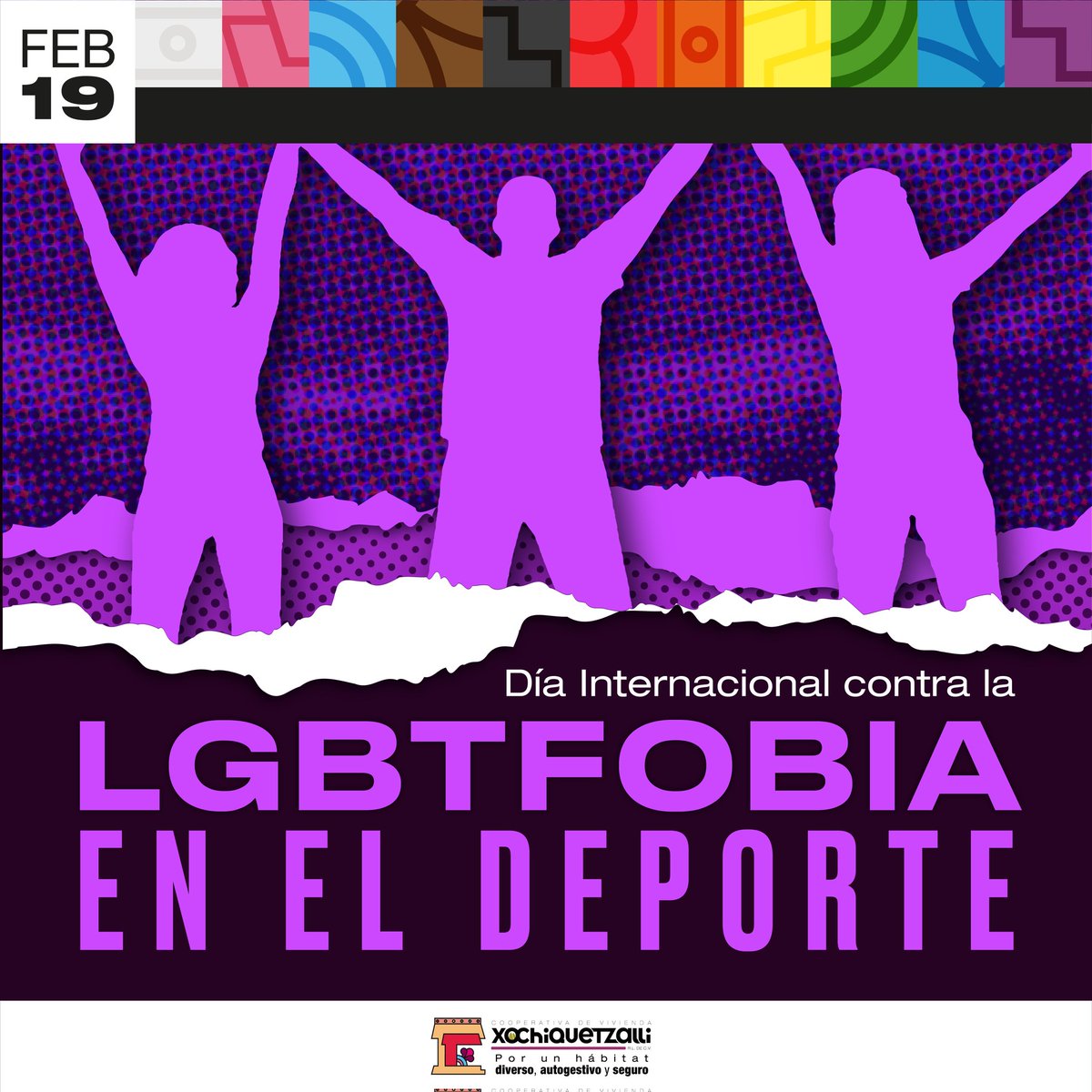 Hoy, en el Día Internacional contra la LGBTfobia en el Deporte, alzamos la voz por espacios libres de violencia. ⚽⚾🏀🏈

Porque merecemos respeto, construimos comunidad y espacios seguros. 🏳️‍🌈✨

#SomosXochiquetzalli #EspaciosSeguros #NoMasLGBTfobia #ViviendaLGBT