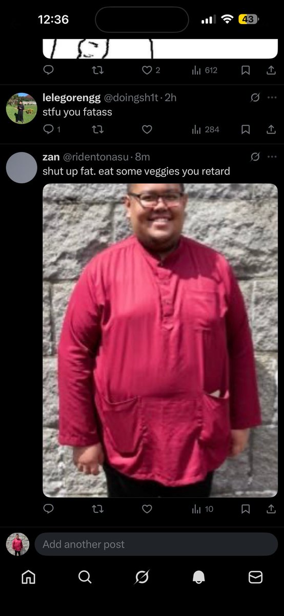 KhaiHazard's tweet photo. Can’t handle a loss, results in bodyshaming and racism to a Ratchaburi player 

Average tolol Pershit fans https://t.co/VHuywYoImm