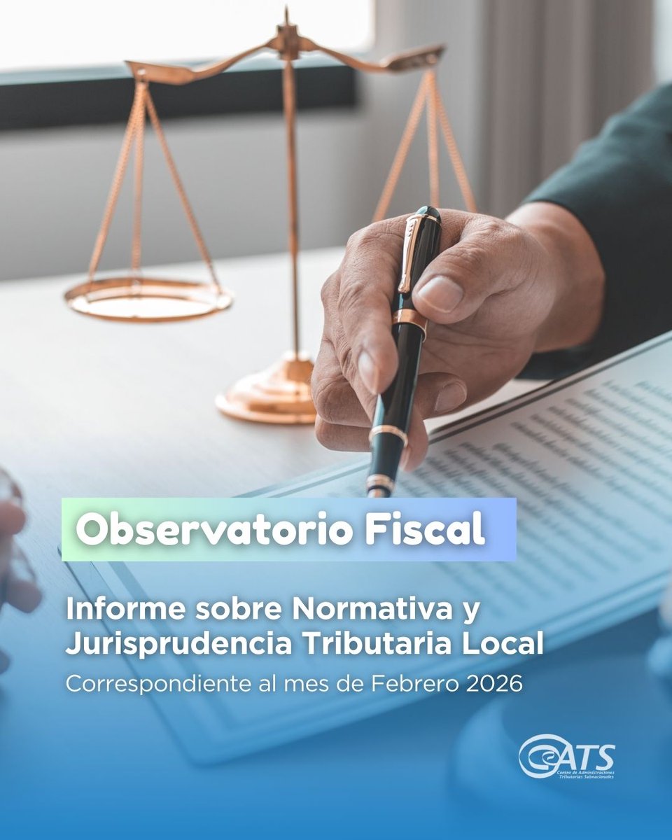 Desde el Observatorio CeATS continuamos fortaleciendo nuestra labor de análisis, seguimiento y difusión de la normativa tributaria local.  Ya se encuentra disponible el Informe sobre Normativa y Jurisprudencia Local – Febrero 2026.  
Podes solicitarlo en: capacitacion@ceats.org