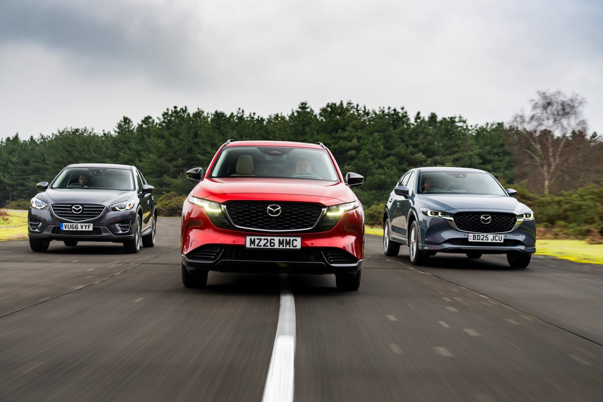 mazdaukpr's tweet photo. UK pricing and specification of the all-new Mazda CX-5 will be announced on the 1st April. Since the launch of the first-generation car in 2012, total CX-5 sales in the UK have passed 105,073 as of the end of 2025 - so the all-new CX-5 is eagerly awaited by dealers and customers. https://t.co/b2lpkgi0Qx