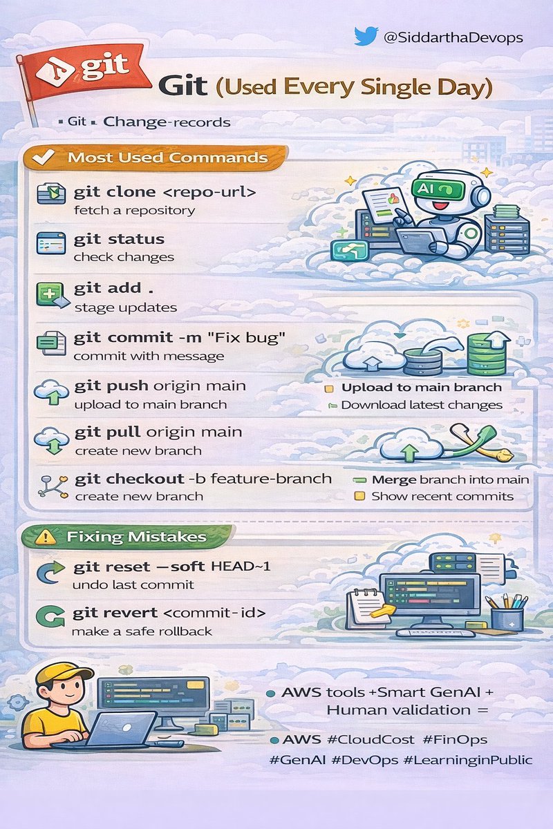 Daily Git Commands used by DevOps Engineers in real world. If I am ...