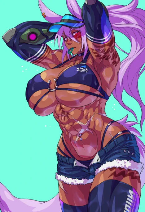 #自分で生み出した一次創作オリジナルキャラを流そう 筋肉長身獣人のダンテラです。