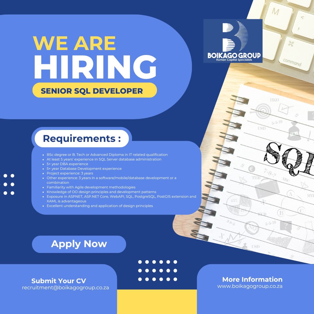 BoikagoGroup's tweet photo. Open vacancies at Boikago Human Capital https://t.co/lo9XaRycgh