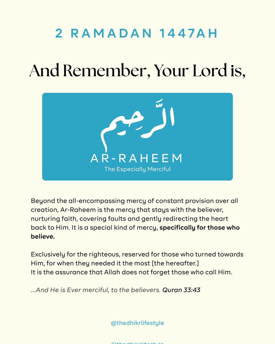 And remember, your Lord is Ar-Raheem.

He's reserved a special kind of mercy for those who believe.