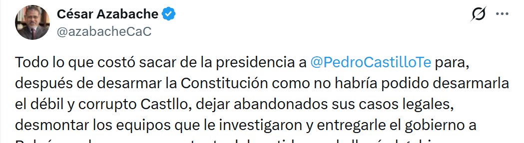 aldiaperupe's tweet photo. #GOLPISTAS: Que la izquierda y los grupos progresistas tengan mucho cuidado de no caer en estas juntas. Juntas q parecen democráticas, pero en el fondo son la misma mierda que la derecha golpista: "Todo lo que costó sacar a un presidente elegido democráticamente" no @azabacheCaC? https://t.co/zT6gtyrWe9