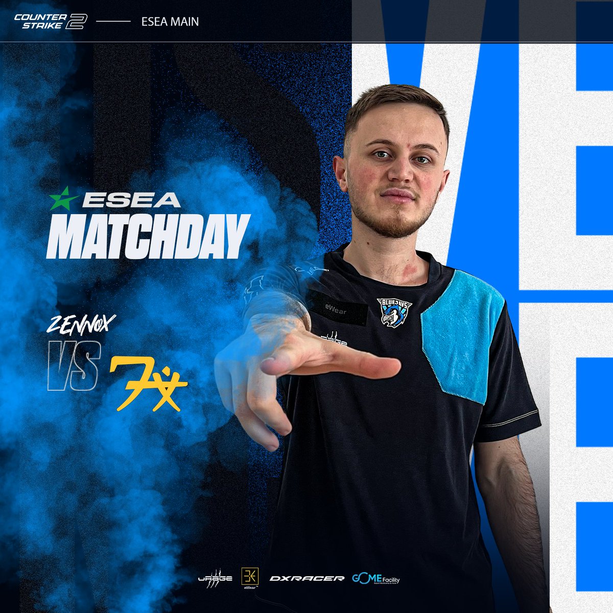BLUEJAYS_Sports's tweet photo. Double Pack in the @ESEA League tonight! 💙🔥
We kick things off at 19:00 CET against Team #ZennoX before heading straight into our second match at 20:00 CET versus #PLATOONBETA, who are currently riding a 7-win streak. Two matches, two big challenges, exactly what we’re here for.
Both games will be streamed live on https://t.co/a3RlzCoxiS (@Sirokkoko).
Special thanks to @teamKR for providing the cast and supporting the broadcast.
Let’s bring the energy and keep building momentum. 💪
#CS2 #ESEA #BLUEJAYS