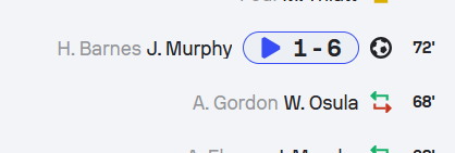 Paul26NBA's tweet photo. Bonjour @ParionsSport_EL ,

Barnes a fait la passe décisive et la frappe de Murphy est cadré et le but est bien validé à Murphy par la fifa donc je voudrais une explication à l'annulation de ce bet ? https://t.co/mbhyzrfXc2