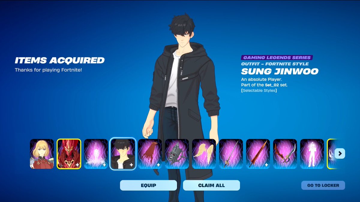 Fortnite Solo Leveling Sung Jinwoo Skin Giveaway 🎁

To Enter: 
❤️♻️ LIKE &amp; RETWEET
📲 FOLLOW <a href="/FortniteFNLK/">Fortnite Leaks 🕜</a> <a href="/braniyt/">brani</a> 
🛑 SUBSCRIBE youtube.com/brani
🎙️JOIN DISCORD discord.gg/HtPVfVD
✅ COMMENT “DONE”

GIFTING IT TOMORROW ITEM SHOP‼️

USE CODE ‘FNLK’ #ad