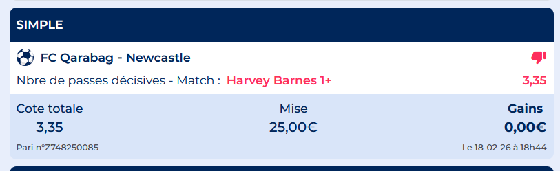 Paul26NBA's tweet photo. Bonjour @ParionsSport_EL ,

Barnes a fait la passe décisive et la frappe de Murphy est cadré et le but est bien validé à Murphy par la fifa donc je voudrais une explication à l'annulation de ce bet ? https://t.co/mbhyzrfXc2