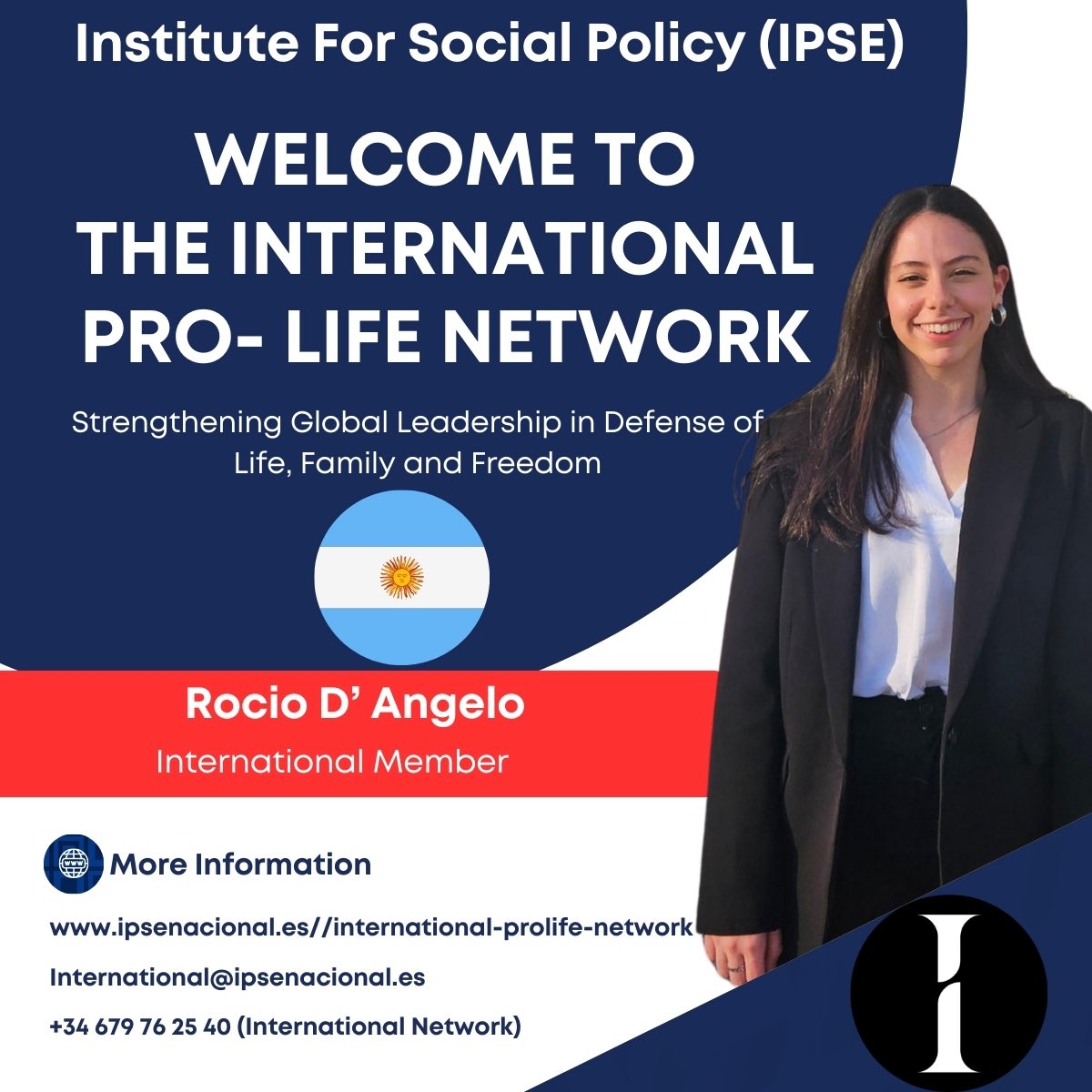 ¿Aún no conoces la International Pro-Life Network (IPN), la red global #Provida que está impulsando el Instituto de Política Social (IPSE) en el mundo?

Te presentamos a <a href="/rociodangelo6/">Rocio D'Angelo</a> , activista 

Es miembro del equipo internacional

Súmate 👉🏻 ipsenacional.es/international-…