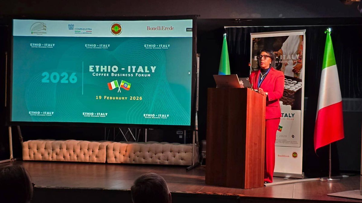 ETEmbassyROM's tweet photo. Today in Milan, the Ethio–Italy Coffee Business Forum launched a practical push to connect Italy’s coffee market directly with Ethiopian exporters and producers. https://t.co/vVyjf50vcW
