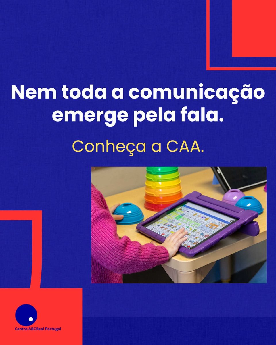 AbcrealCentro's tweet photo. Nem toda a comunicação passa pela fala. Na ABA, a CAA promove linguagem, autonomia e inclusão, respeitando o perfil de cada criança. Comunicar é um direito. 💙 #ABA https://t.co/az3IdWXH4C