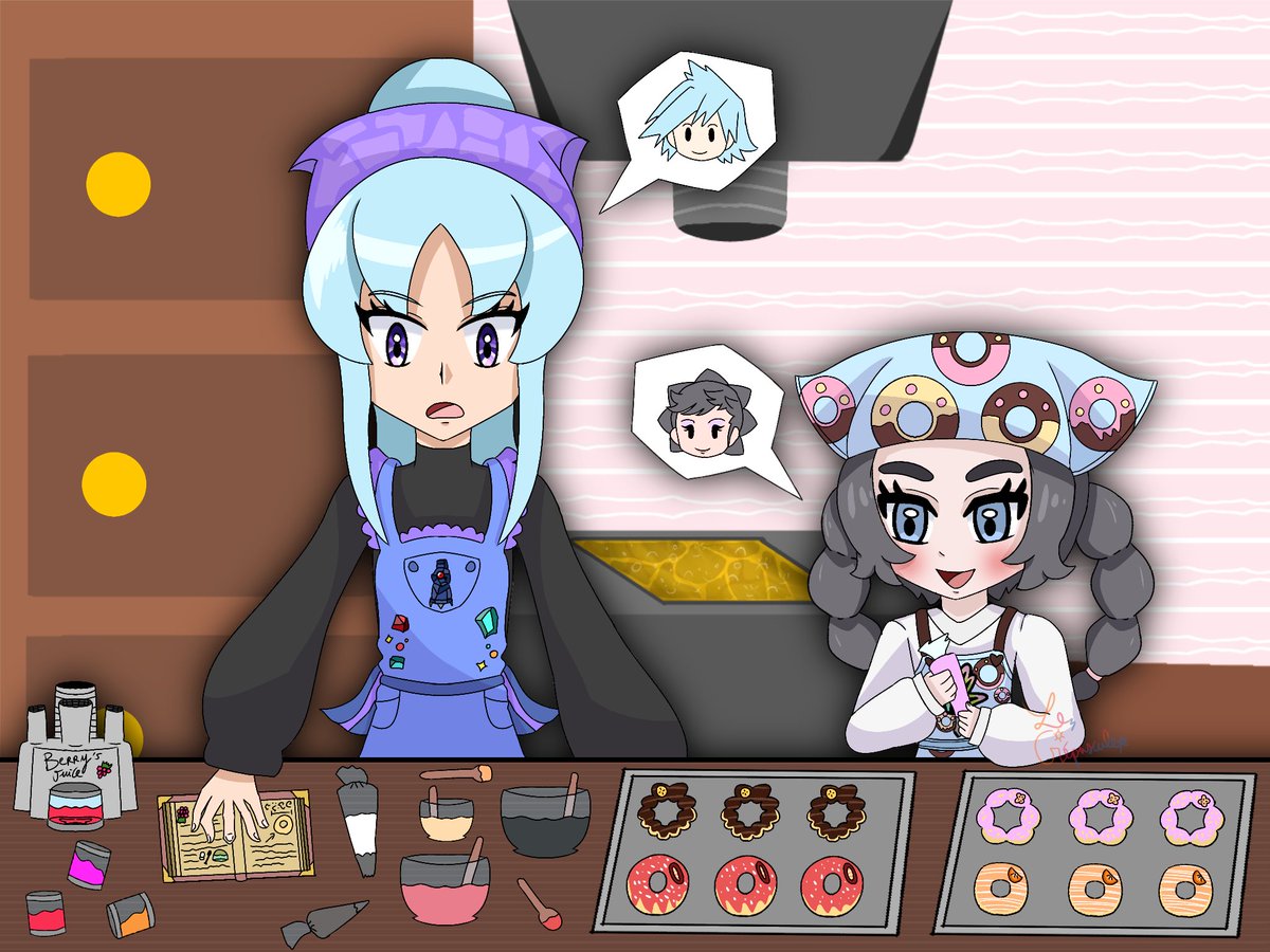 YlonaKini's tweet photo. Ansha and Ylona are making donuts together! 🍩🩷 Our two Champion's daughters have so much to share about their relationship with their respective parents 🥹🫶#ylonastone #stevenstone #pokemonoc #pokemonlegendza #ansha https://t.co/XbVcw8U3J7