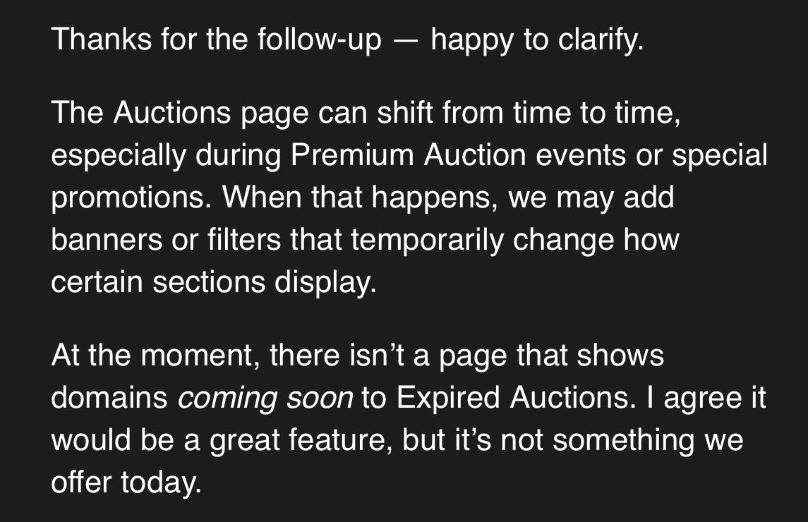 Anyone else up in arms about godaddy removing upcoming auctions from being a feature? Sigh.