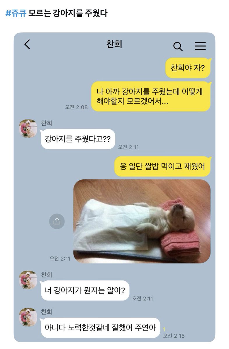 bamjiya's tweet photo. 쥬큐러만 알고 대부분 모른다는 쌀밥강아지 숨은 원본 https://t.co/SOGyPrHae5