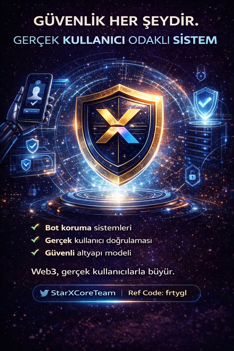 ferityagli's tweet image. Bir kripto ağını güçlü yapan sadece teknoloji değil, güvendir.

#StarX Network
✅ bot koruma sistemleri
✅ gerçek kullanıcı doğrulaması
✅ güvenli altyapı modeli

ile adil ve sürdürülebilir bir madencilik ekosistemi hedefliyor.

Web3, gerçek kullanıcılarla büyür.

@StarXCoreTeam