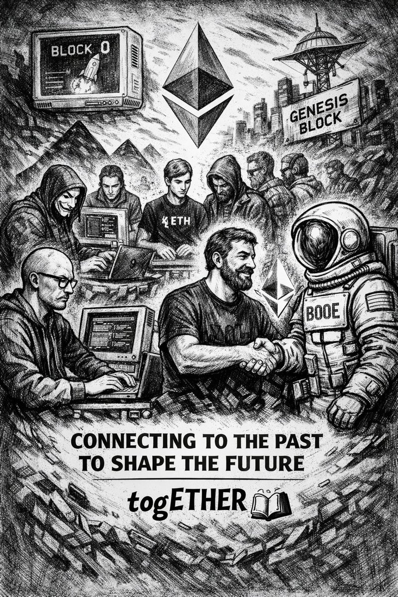 The <a href="/Bookof_Eth/">The Book of Ethereum 📘</a> is not just building forward. We are reaching backward.

Back to the block zero booelievers.
Back to the cypherpunks in the forums.
Back to the builders who were there when gas was cheap, memes were raw, and the dream was fragile but unstoppable.

The OGs of