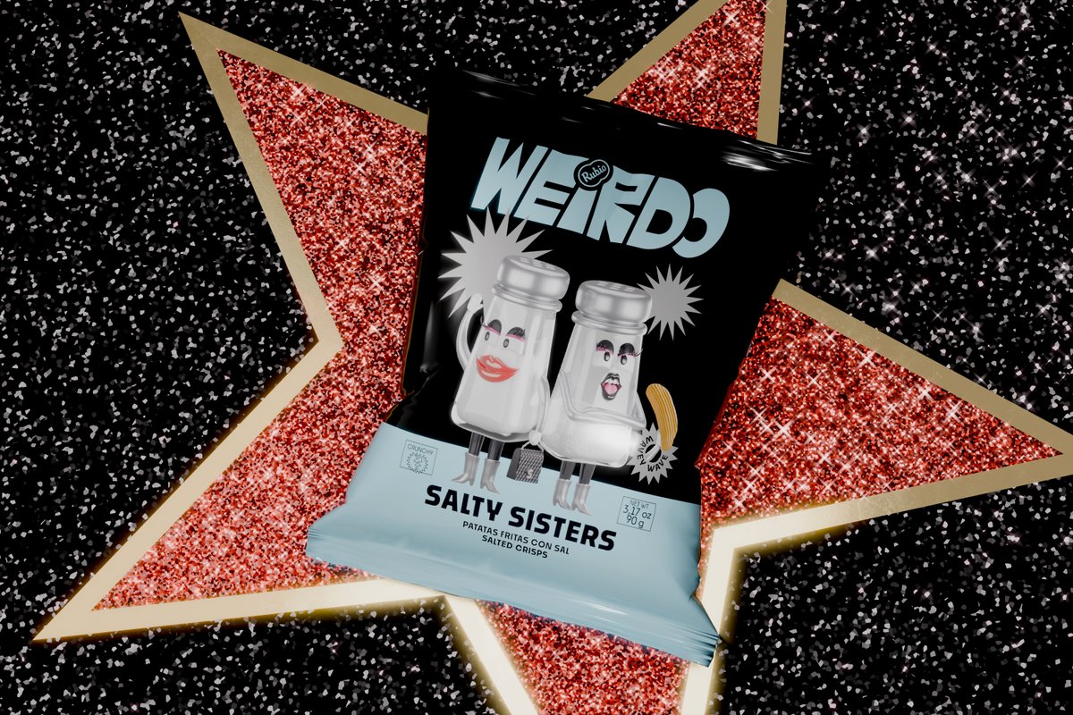 Las clásicas… pero en modo WEIRDO.
Salty Sisters llegan para demostrar que lo básico nunca es aburrido.

#WEIRDO #BeWeirdo #SnackCulture #GenZSnacks #PackagingGoals #FamiliaWeirdo