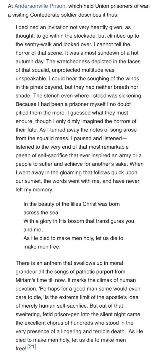 PhantomofthePRR's tweet photo. @BenjaminCrew1 I saw this anecdote the other day, on the Wikipedia page for John Brown’s Body, and it made me cry. When Union soldiers said “let us die to make men free”, it wasn’t an idle statement. https://t.co/SHZzXh0cFd