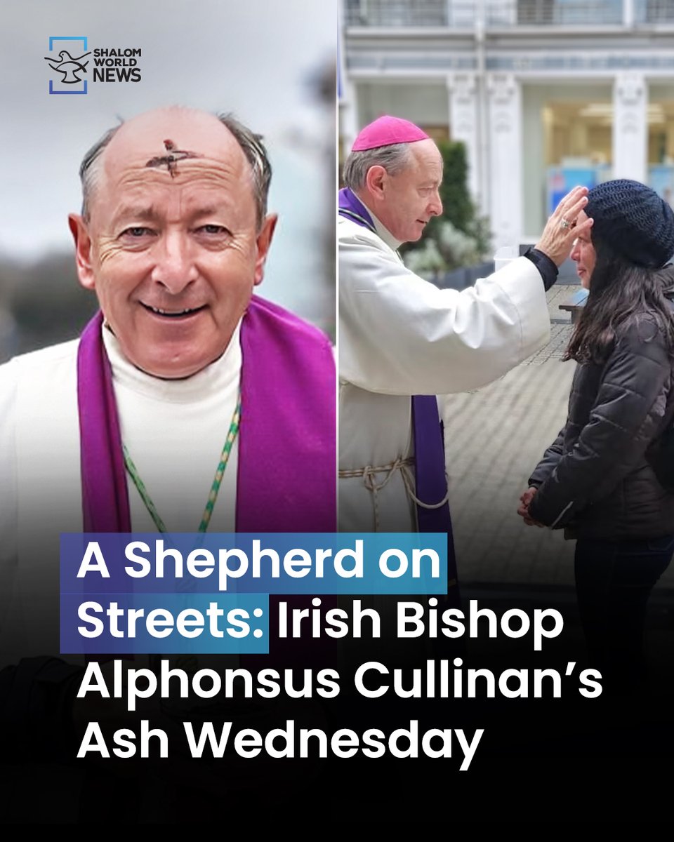 shalomworldnews's tweet photo. Alphonsus Cullinan, Bishop of Waterford and Lismore, marked Ash Wednesday not inside a cathedral but on the streets of Waterford City, personally administering ashes to the faithful.
#AshWednesday #BishopCullinan #WaterfordDiocese #EucharisticAdoration #shalomworldnews https://t.co/MYrlwfBfjX