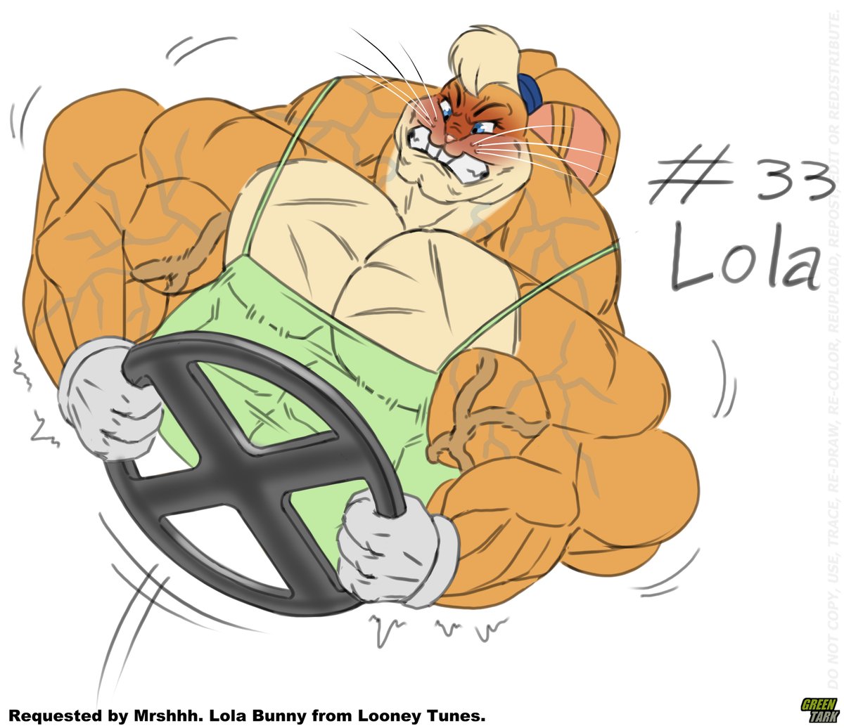 Free Request Stream - Request #33
Requested by mr-shhh  

#free_request #female_muscle #female_pecs #anthro #lola_bunny #female_bodybuilder #greentark