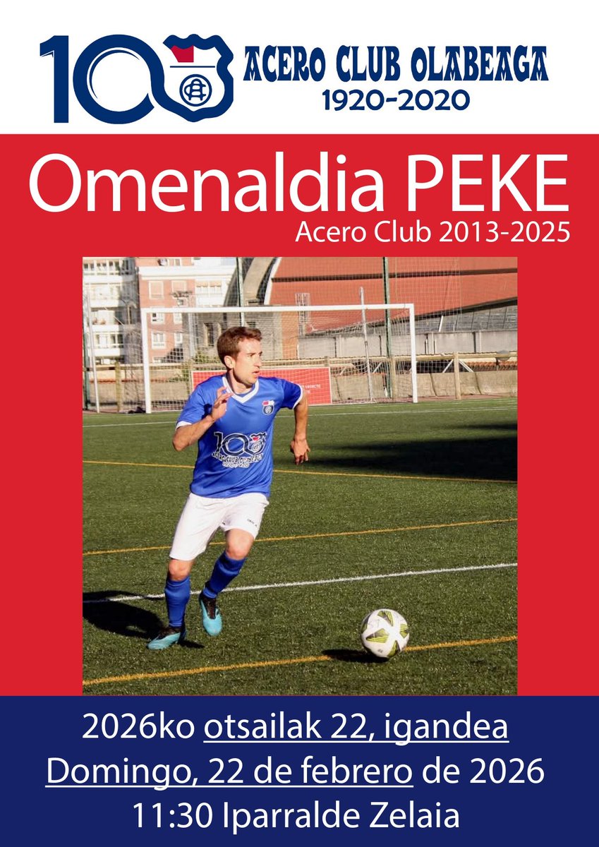 aceroColabeaga's tweet photo. 👏👏Este domingo, dentro de los actos del día de soci@ , celebraremos un merecido homenaje a @PekeAnder
Ander ha jugado en nuestro club 12 años.

🇧🇻 Animatu eta etorri omenaldi berezi honetara!

#omenaldia #homenaje #olabeaga 
#aupaAcero💪🇧🇻 https://t.co/VQpS8HPMJl
