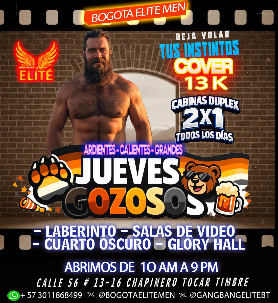 Gangbangelitebt's tweet photo. *GOZOSOS PELUDOS* Ven a compartir los jueves dé pelos!!
⏱️ 10am-9pm 
🌃 Calle 56 N 13 16 timbre Chapi 
💲13.000🐻👔🐽💥🍆🍑 https://t.co/oYs5SUDEnj