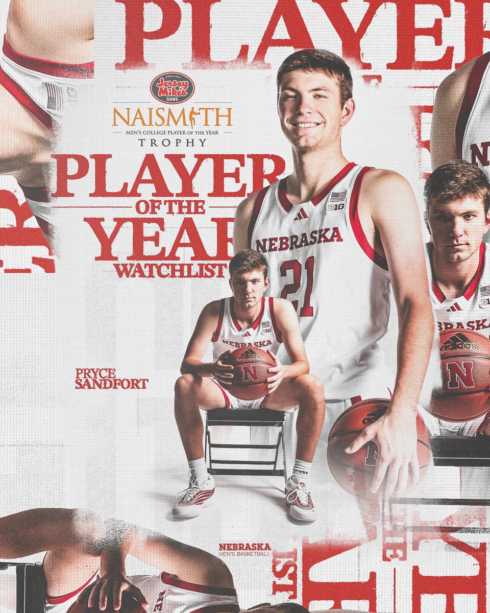 HuskerMBB's tweet photo. Among the best of the best. ✊

@prycesandfort has been named to the Naismith Player of the Year watchlist. https://t.co/imh6XdkHcE