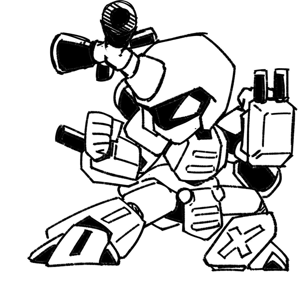 shitog21's tweet photo. メダロットがSwitchのカードゲームになるらしいのでスパロボ風SD落書き https://t.co/YKlldAPl5M