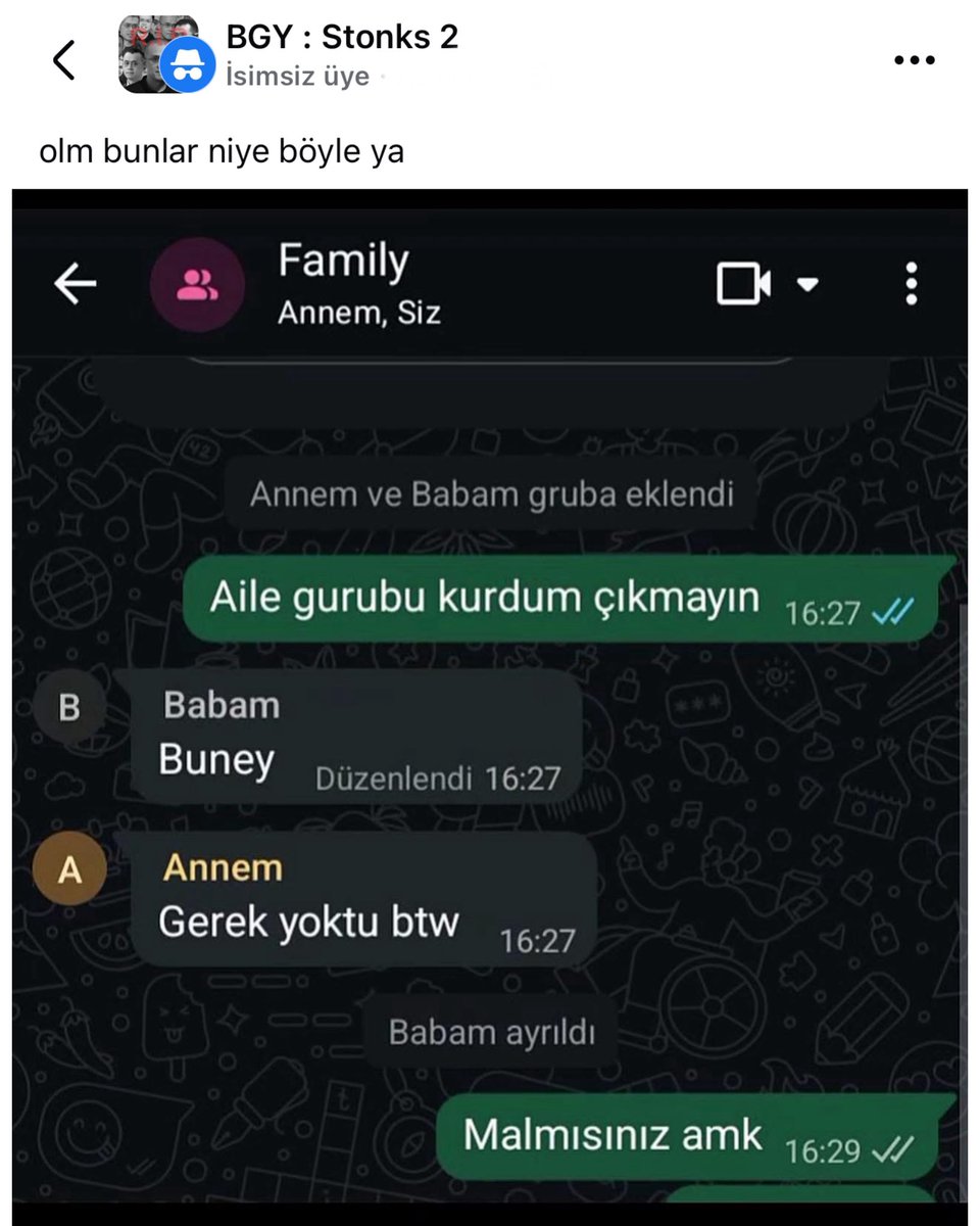 GodlessturtleTr's tweet photo. bu nası aile ya https://t.co/TJMxFXGDoT