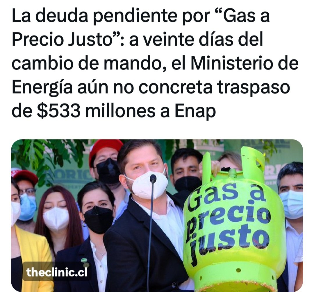 El “Gas a Precio Justo” fue la promesa estrella de campaña de Boric.

Que terminó siendo un piloto fallido, carísimo y sin impacto real.  Más de $500 millones comprometidos con Empresa Nacional del Petróleo y hasta hoy nadie asume responsabilidades.

Las promesas populistas de la
