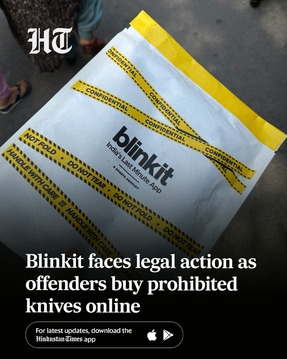 ashokmalik's tweet image. #DelhiPolice registered case against instant delivery platform, #Blinkit, for allegedly selling #knives that violate govt-prescribed specifications after it was found that people involved in #crimes had got them delivered online, an official said Wednesday
hindustantimes.com/cities/delhi-n…