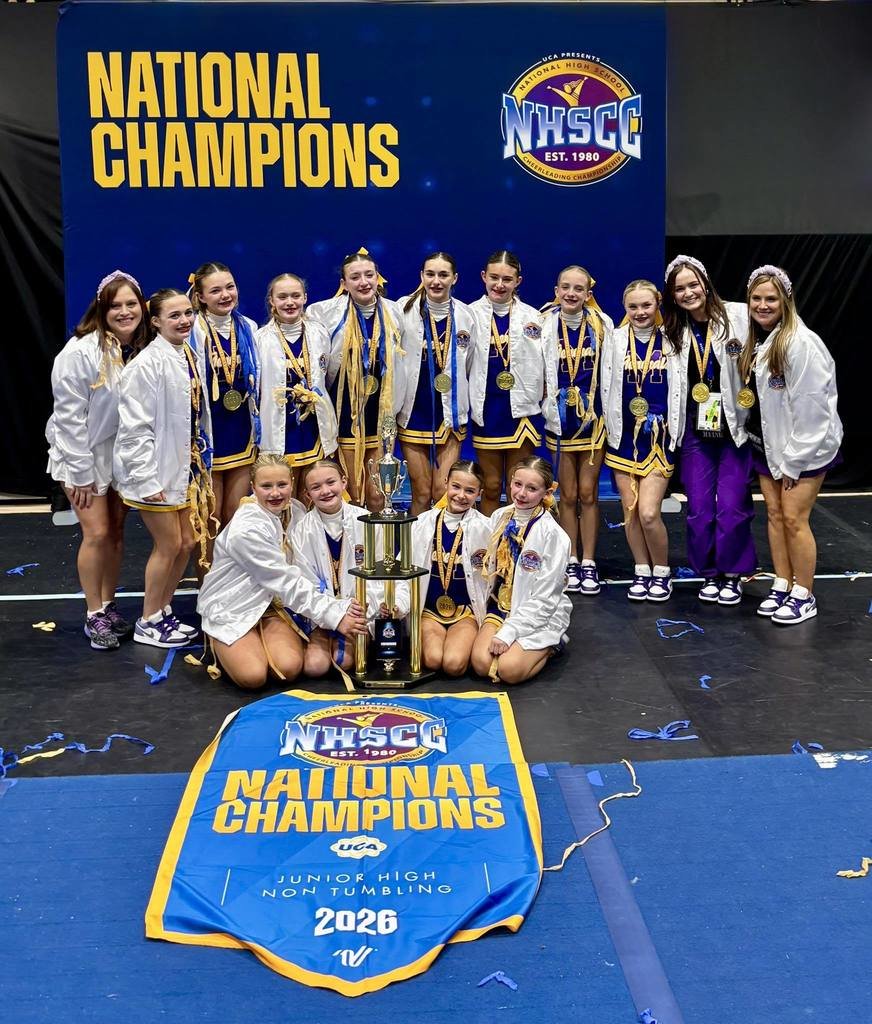 bcpsky's tweet photo. Huge congrats to the Mt. Washington Middle Generals! 🏆 After 30 years, they’re back &amp; bringing home gold medals &amp; white jackets from UCA Nationals! 🥇 Flawless routines with zero deductions, true "Generals Excellence." Way to go, Coach Underwood! 📣https://t.co/KyW7oanCrl

#MWMS https://t.co/XGcktH8Mw3
