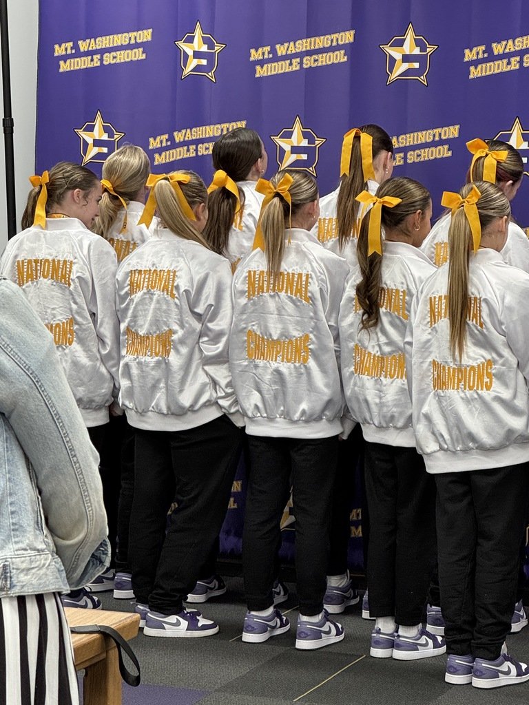 bcpsky's tweet photo. Huge congrats to the Mt. Washington Middle Generals! 🏆 After 30 years, they’re back &amp; bringing home gold medals &amp; white jackets from UCA Nationals! 🥇 Flawless routines with zero deductions, true "Generals Excellence." Way to go, Coach Underwood! 📣https://t.co/KyW7oanCrl

#MWMS https://t.co/XGcktH8Mw3