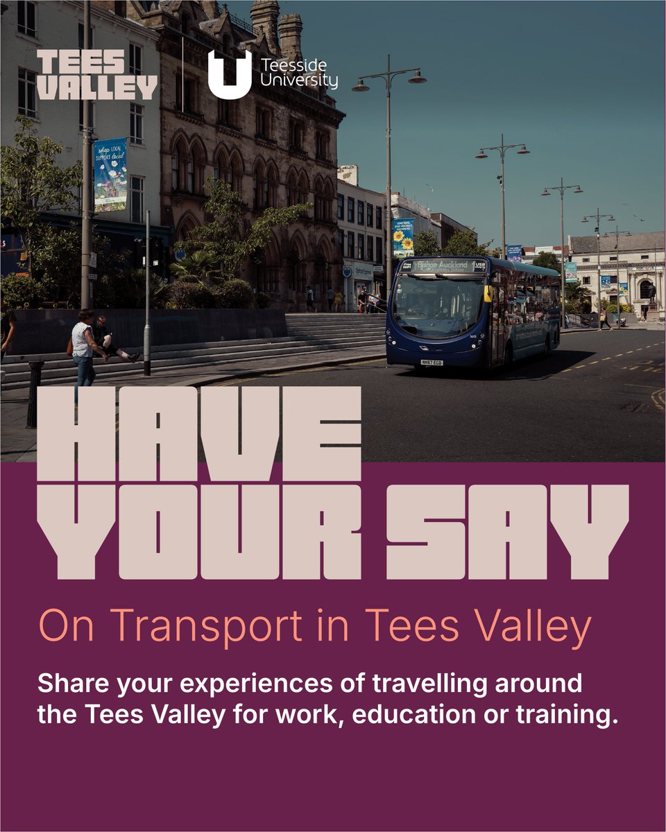 TeesValleyCA's tweet photo. We’ve asked @TeessideUni to carry out new research into transport inequality across the Tees Valley, and your voice matters 🗣️

Take part in the survey here ➡️ https://t.co/i7JO9D7wLv https://t.co/aAs5VRcOrx