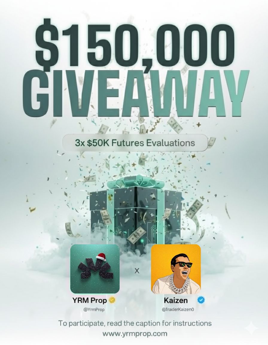 🚨 3 x $50K Evaluation Giveaway From <a href="/YrmProp/">YRM Prop</a> 🚨

Follow: <a href="/TraderKaizen0/">Kaizen | 改善</a> <a href="/YrmProp/">YRM Prop</a> 

Like &amp; RT this post
Tag 3 Traders

Also Follow: <a href="/HideoutComs/">Hideout Community</a> <a href="/Nikiknowss/">Trader NiKi</a> <a href="/xxlucian09/">Lucian</a> <a href="/_rough1/">wreckitraf</a> <a href="/itskuya_fab/">Fabbie</a> 

Winners in 72h ⏰