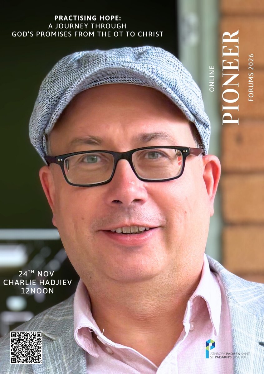 chrisGthomson's tweet photo. Online Pioneer Forum.  24th Nov 12noon to 1:30pm

Charlie Hadjiev explores the glorious subject: Practising Hope: A Journey Through God’s Promises from the OT to Christ 

All are welcome.  Register via this link or the QR Code https://t.co/wxI4kFpMnG

@PadarnSant @ChurchinWales https://t.co/qIJu9UqWOo