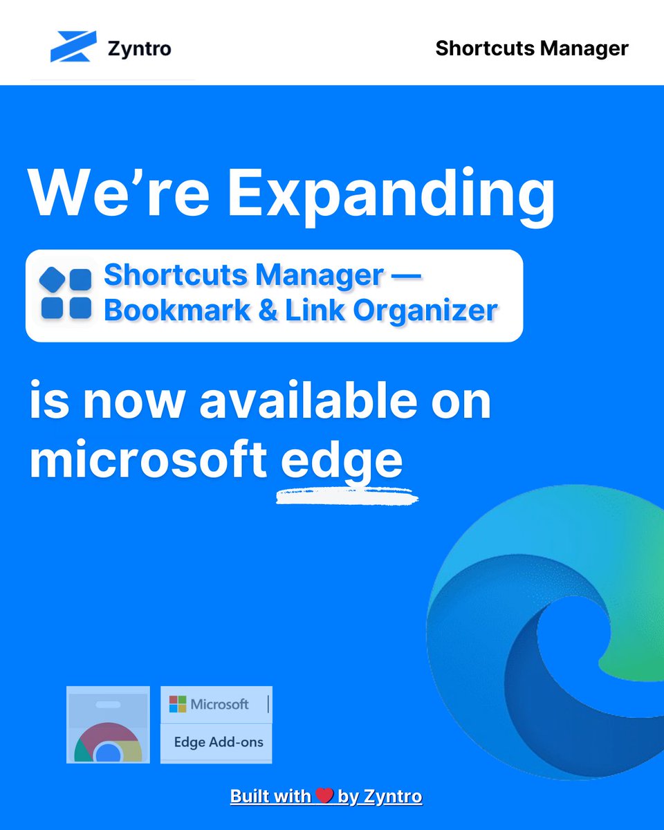 ZyntroOfficial's tweet photo. From Chrome → Edge 🚀

Another milestone unlocked for Shortcut Manager by Zyntro.
Still building. Still improving.
More updates coming soon 👀⚡

try it for free today;
https://t.co/yy3rcVgqUI

#ProductUpdate #MicrosoftEdge #BuildInPublic #IndieHacker #SaaS #Productivity https://t.co/xlNXudtVqz