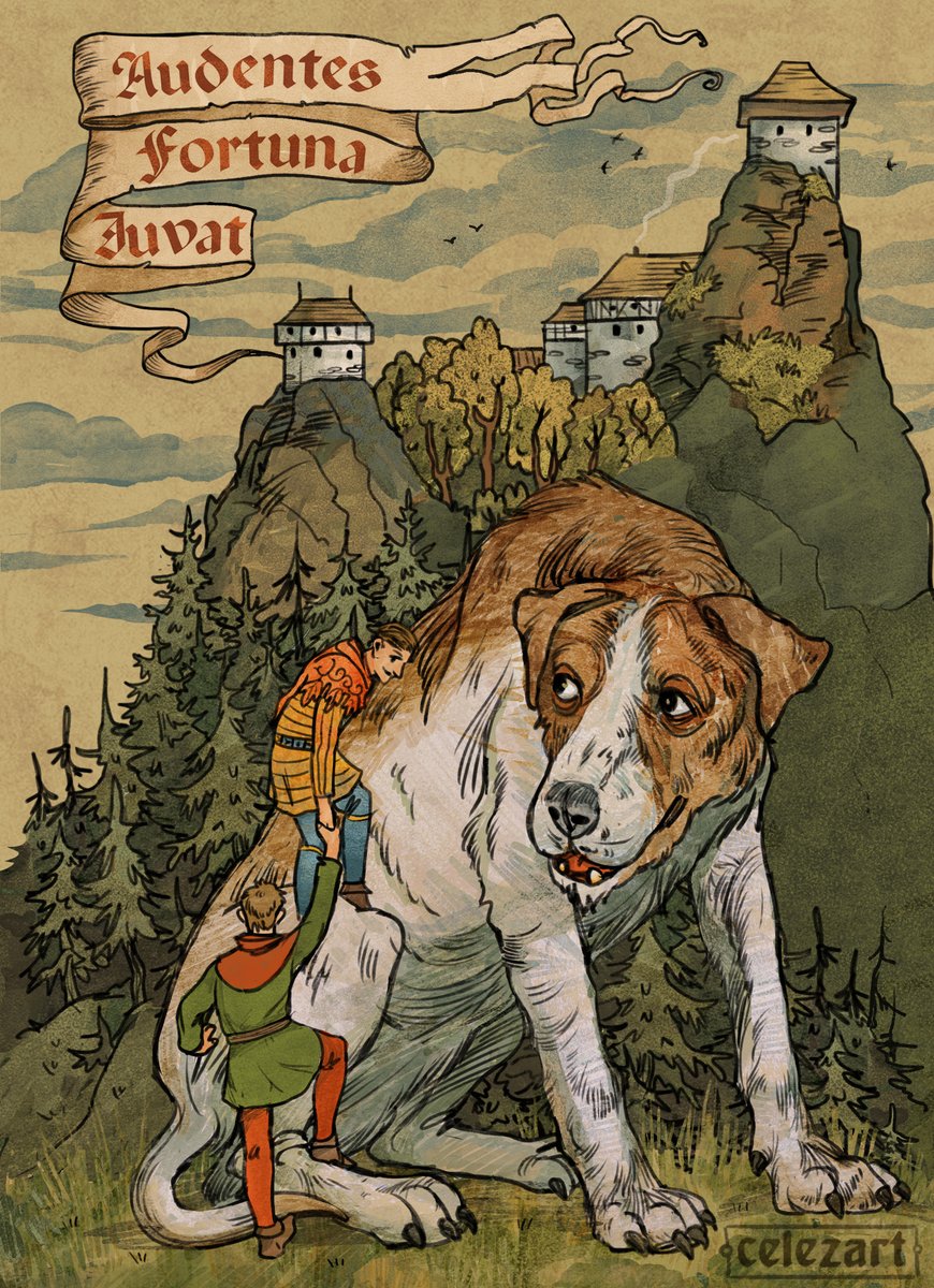 One more drawing of Mutt. TBH giant animals (especially dogs) are my obsession, lol #kcd2