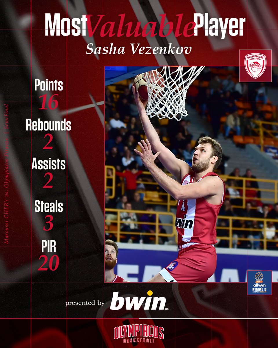 Olympiacos_BC's tweet photo. Business done. #bwinMVP !

#OlympiacosBC #WeAreOlympiacos #TogetherWeFight #MAROLY https://t.co/4W1y1cKSVh