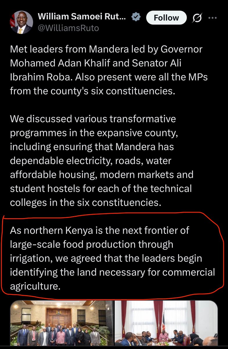 MissNasike's tweet image. Read Ruto's last sentence, then  refer to the agricultural sector transformation strategy 2019-2029, that wants to push farmers out of farming, have Kenyans consume processed foods.

Communally owned and free hold land listed as hindrances to private investment in agriculture.