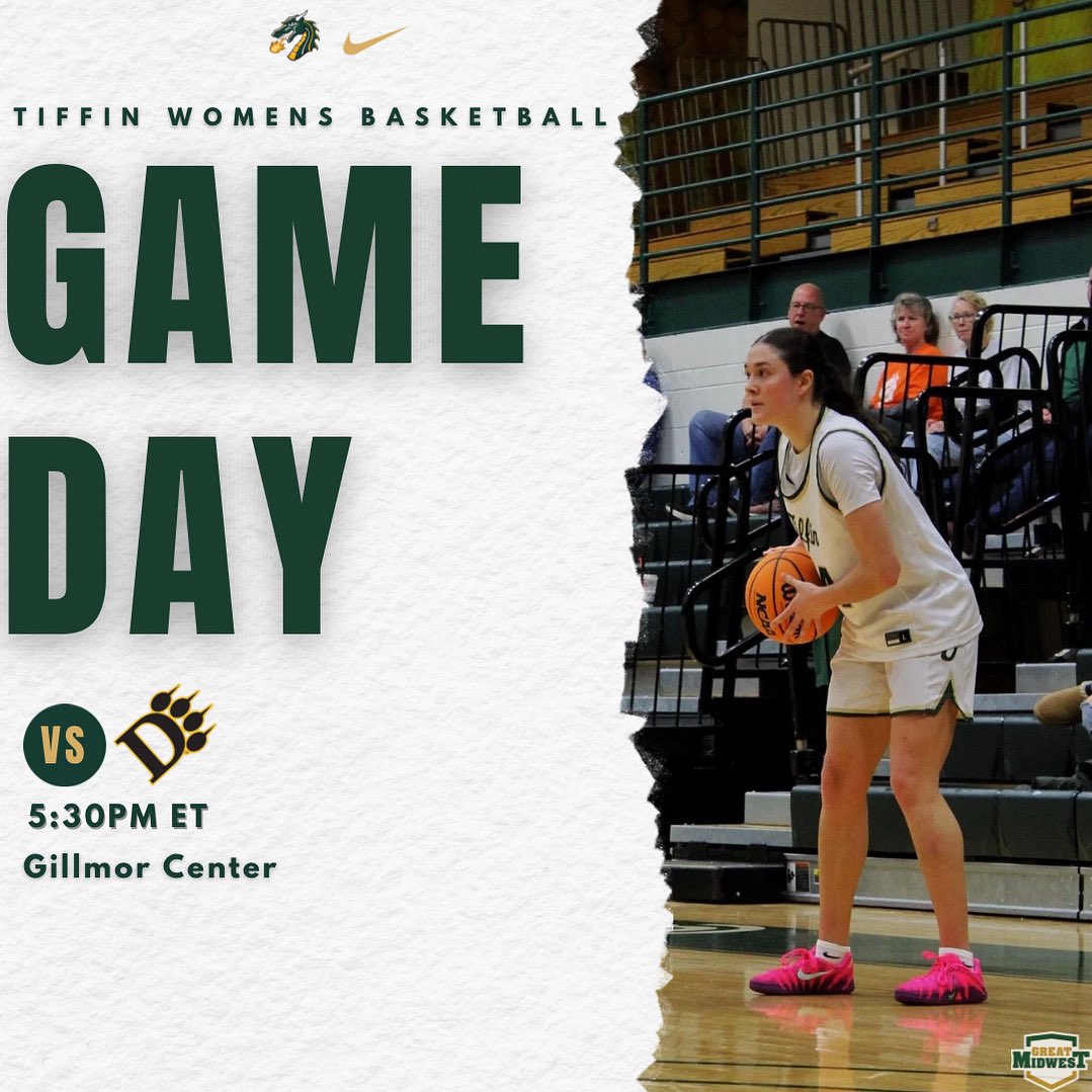 TiffinUWBB's tweet photo. GAMEDAY‼️ 
Back at home for a conference game taking on ODU!

🆚 Ohio Dominican  📍 Tiffin, OH
🏟️ Gillmor Student Center 🕖 5:30PM 📺 FloSports

#TUWBB #WEGRIND https://t.co/1ZYGzVEnGg