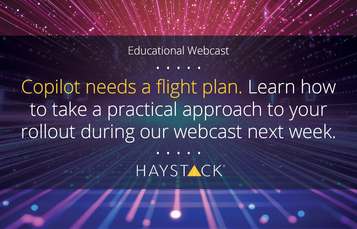 ReviewRight's tweet image. ✈️ #Copilot needs a flight plan. 

Join the @HaystackID® webcast to learn how to develop a clear operating model for rollout. 

📅 Wednesday, February 25, 2026
⏰ 11:00 AM CST / 12:00 PM EST

🔗 hubs.ly/Q043FZ9Z0

#eDiscovery #LegalTech 

@RecordPoint @RTX_News