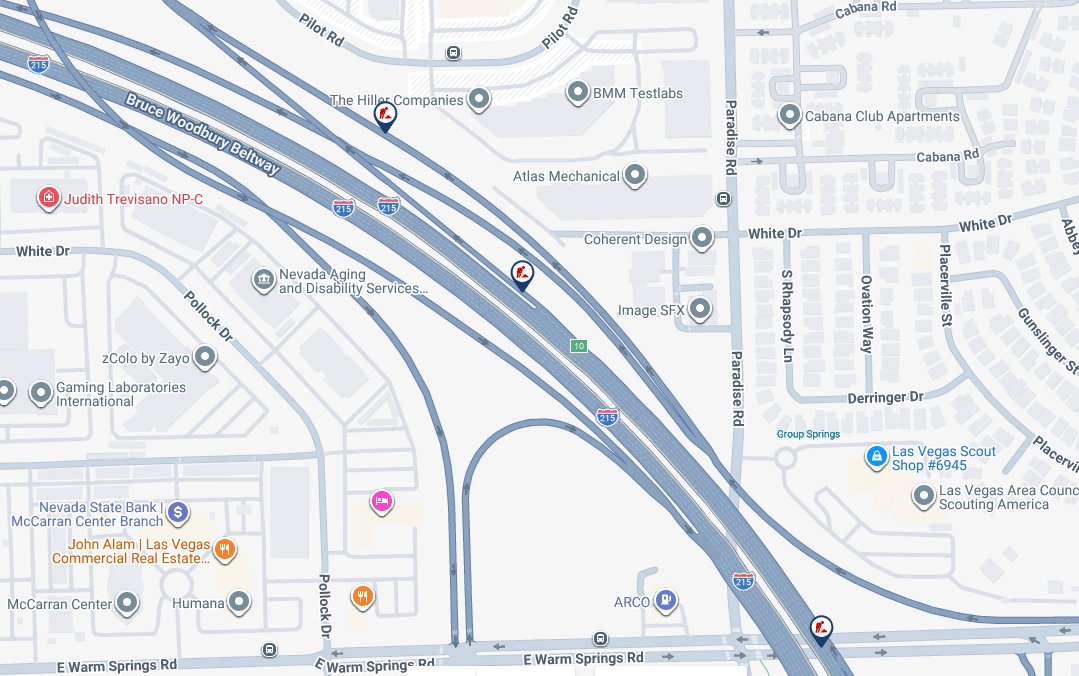 #FASTALERT 📍I-215 ⬇️Lanes reduced due to roadwork on I-215 WB from EB ...