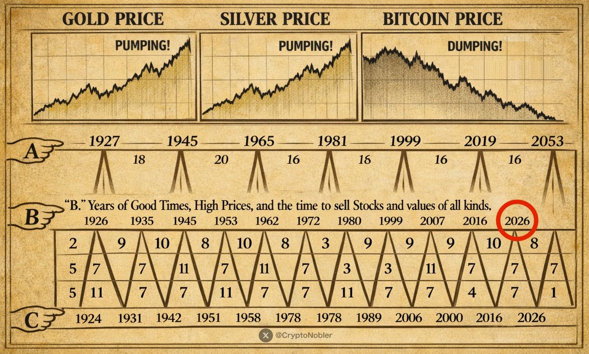 🚨 THIS IS NOT NORMAL

Over the last few hours, metals have added over $1.2 TRILLION.

Silver: +6.57%
Gold: +2.52%
Platinum: +4.63%

Meanwhile, stocks and crypto are dumping nonstop.

Most people see this and panic.

But they don’t understand what’s actually happening right now: