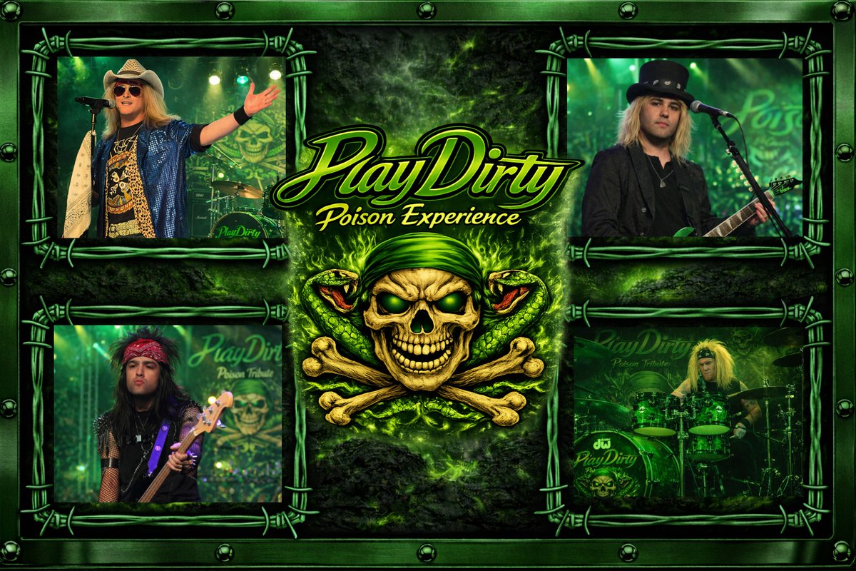 RedHotCrueLV's tweet photo. Yes, we give you an amazing Mötley Crüe experience. Yes we give you an amazing Iron Maiden experience. We do offer original 80s Arena Hard rock as well. And now we are adding the Play Dirty Poison experience to the arsenal. Here’s a look at the band. https://t.co/Iwr0QSzXWl