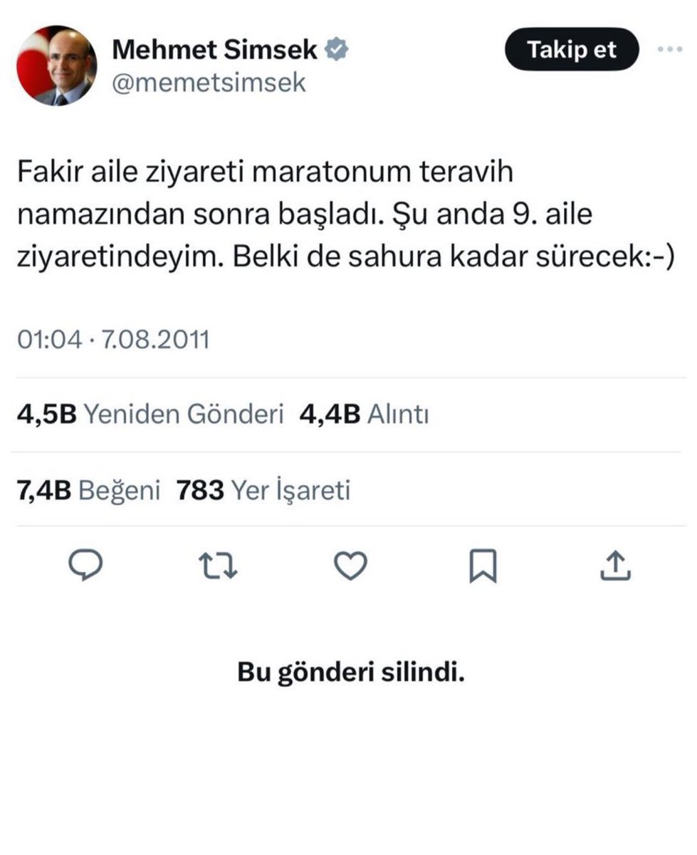 Mehmet Şimşek’in daha önce paylaştığı mesajlar