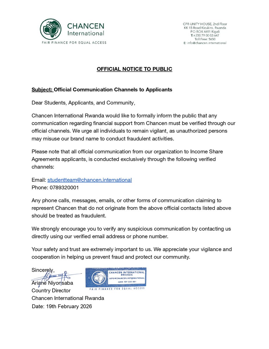 Chancen International Rwanda tweet media