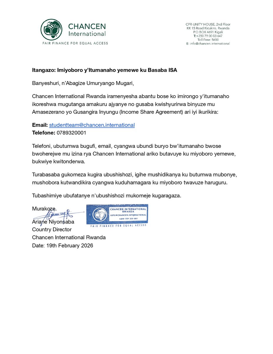 Chancen International Rwanda tweet media